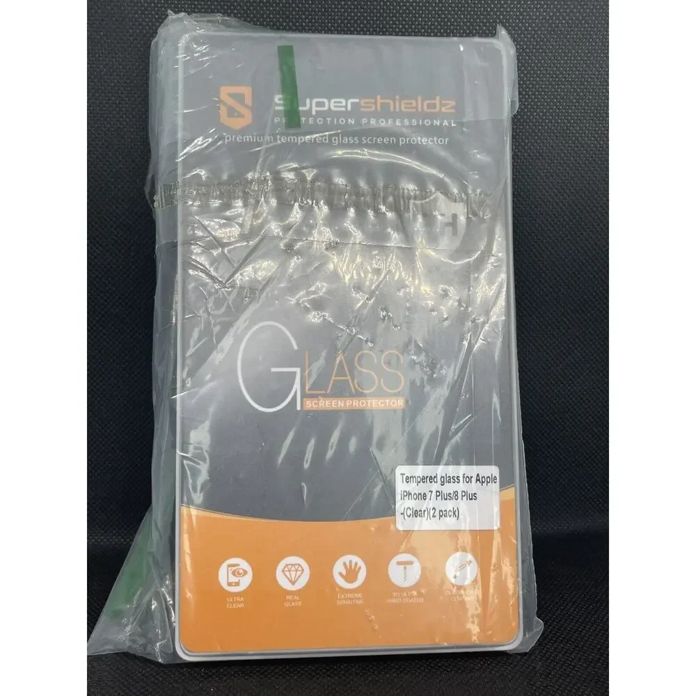 (x2) Apple iPhone (8 Plus/7 Plus) Glass Screen Protector *2 Pack* Ultra Thin NWT